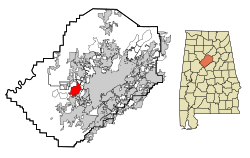 Jefferson County Alabama Incorporated and Unincorporated areas Pleasant Grove Highlighted